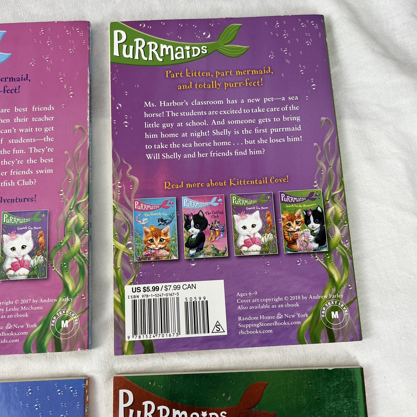 Purrmaids Books 1,2,3,4,5,8 Kitten Stories Ages 6-9