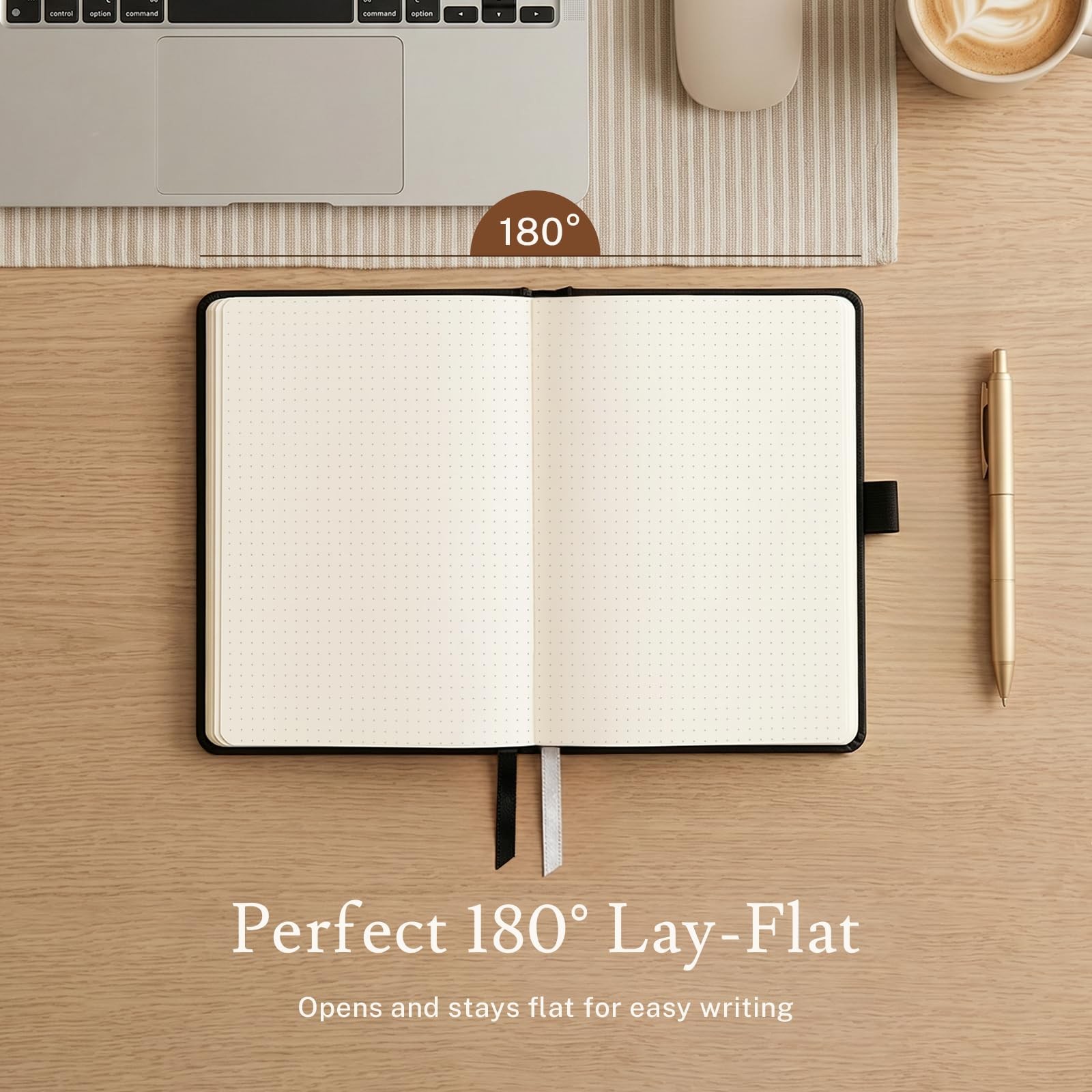 Dotted Journal Notebook, 200 Pages,4 Pack Leather Bullet Journal for Women Me…