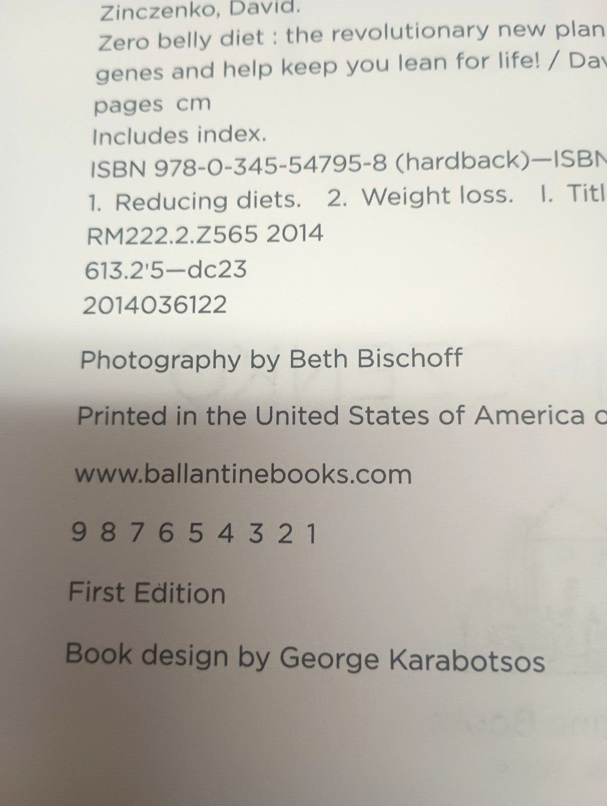 NEW 1st Ed. Zero Belly Diet: Lose Up to 16 Lbs. in 14 Days! by David Zinczenko