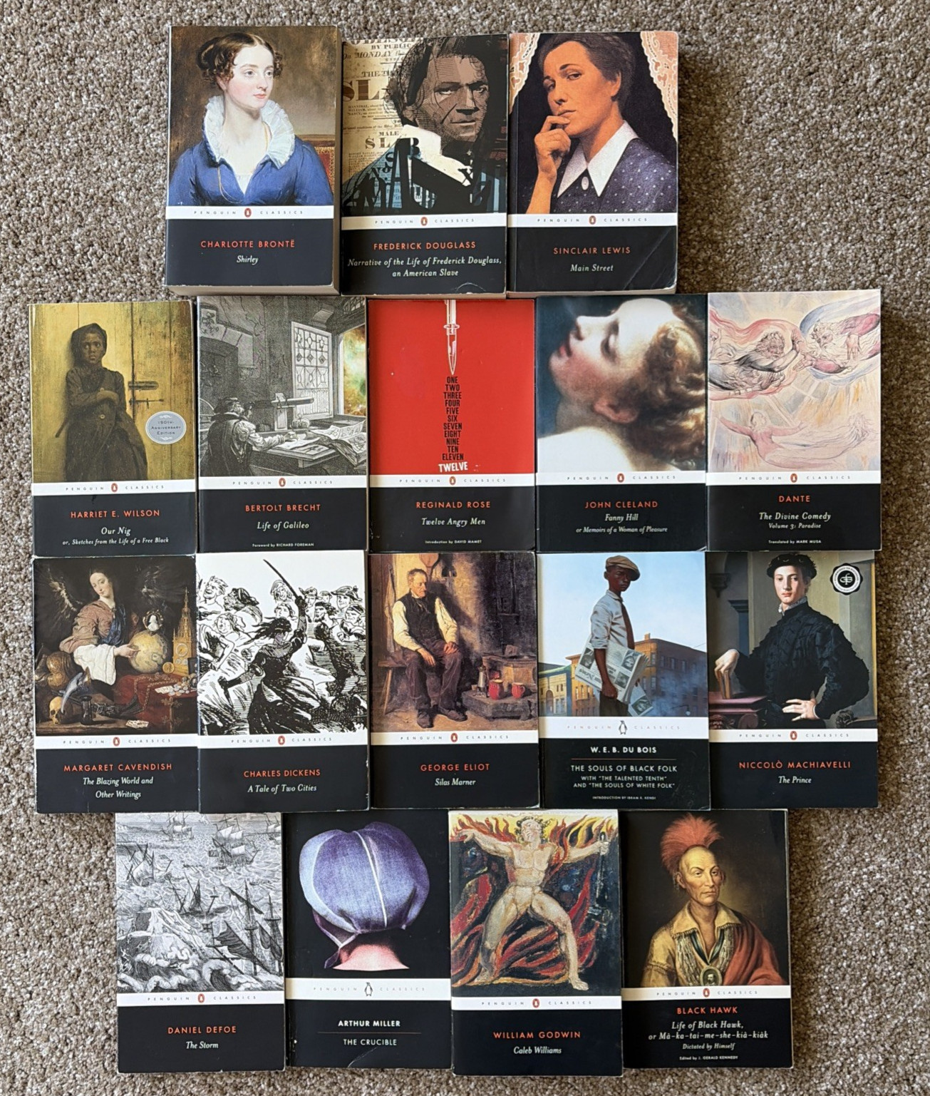 Lot Of 17 Penguin Classics Paperback Du Bois, Dante, Sinclair Lewis *VERY GOOD*