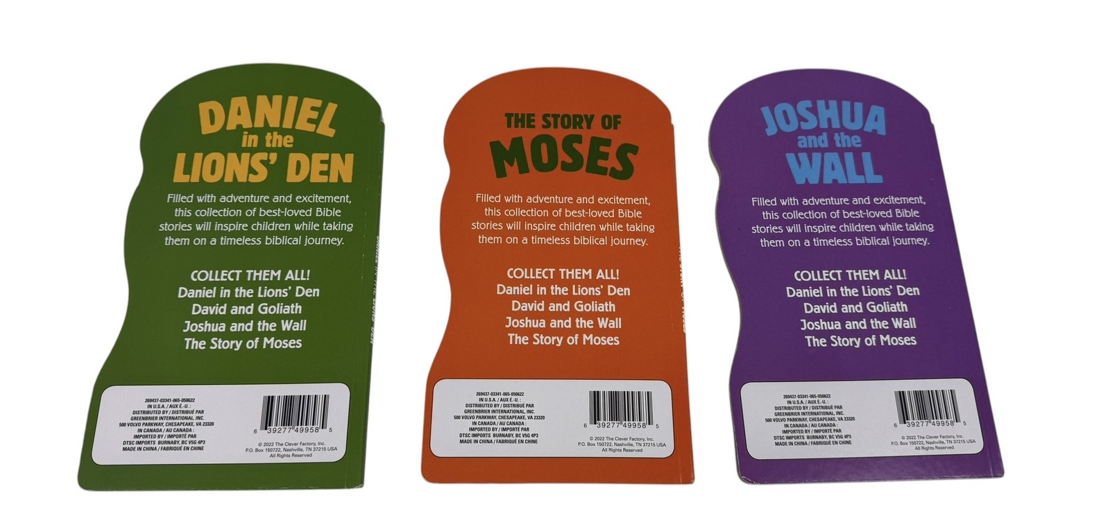 Children’s Bible Stories Board Books Set Daniel Moses Joshua Kids Religious