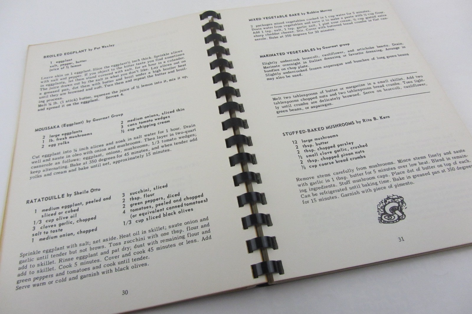 Cookbook II, Toledo Dental Auxiliary 126 pages frozen fruit salad, Beef Roulades