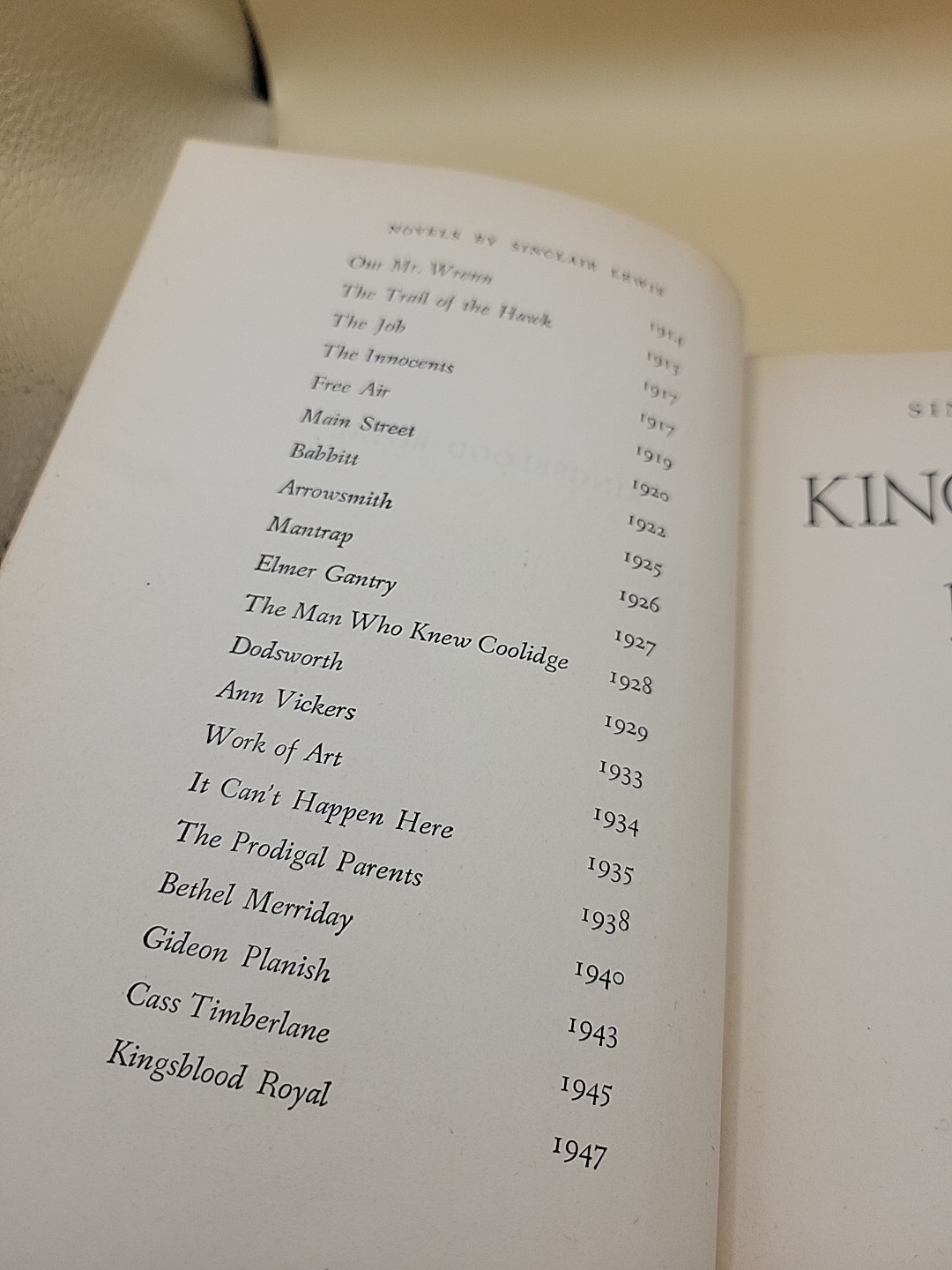 kingsblood royal book, by sinclair lewis, 1947 Hardcover No Dust Jacket
