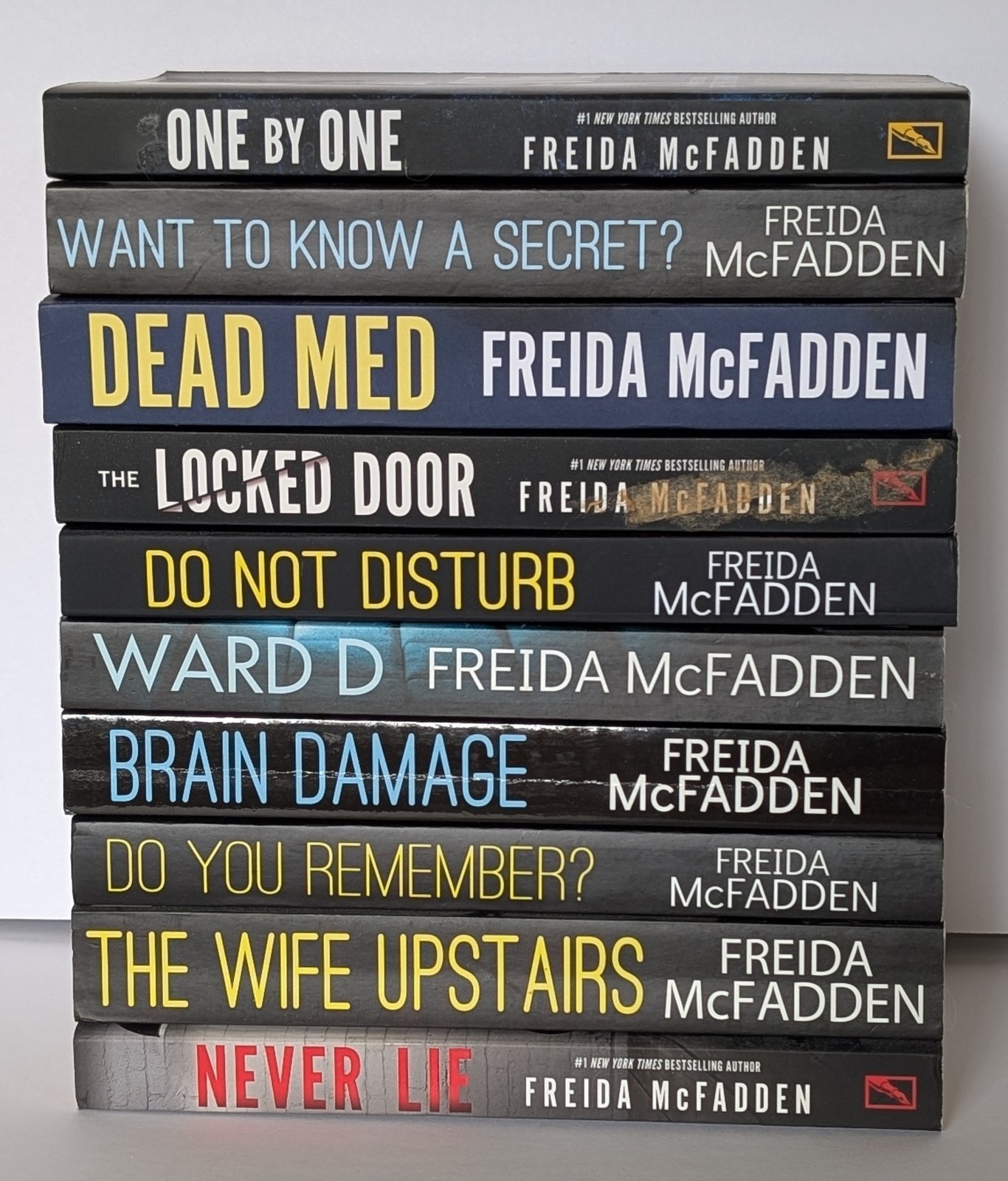 Freida McFadden Book Bundle Lot Of 10 Never Lie, Ward D, Dead Med, Brain Damage