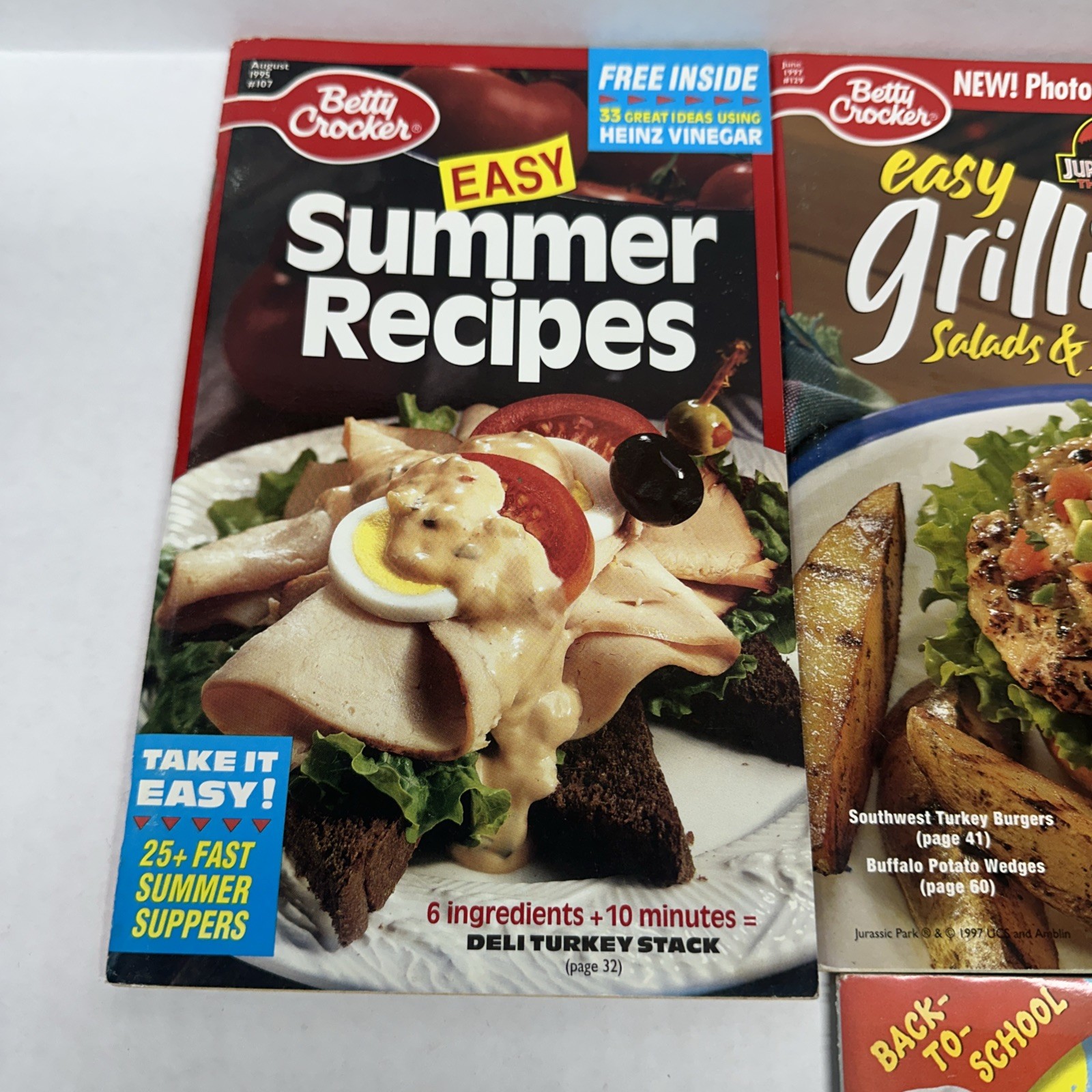Betty Crocker & Pillsbury Cookbooks Lot Of 6 Mid 90s-Early 2000s Grilling Baking