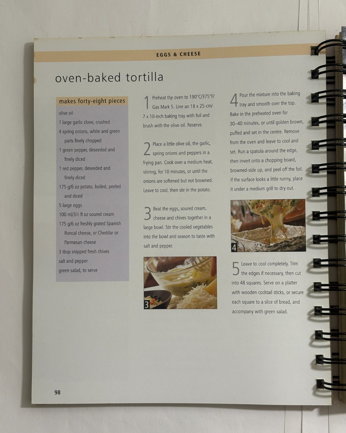 Tapas CookBook Paperback Spiral Bound No Author Collection of Spanish Recipes