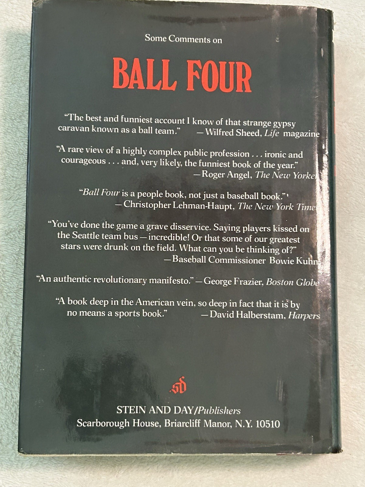 Ball Four Plus Ball Five an update 1970-1980 SIGNED by Jim Bouton HC 1st Edition