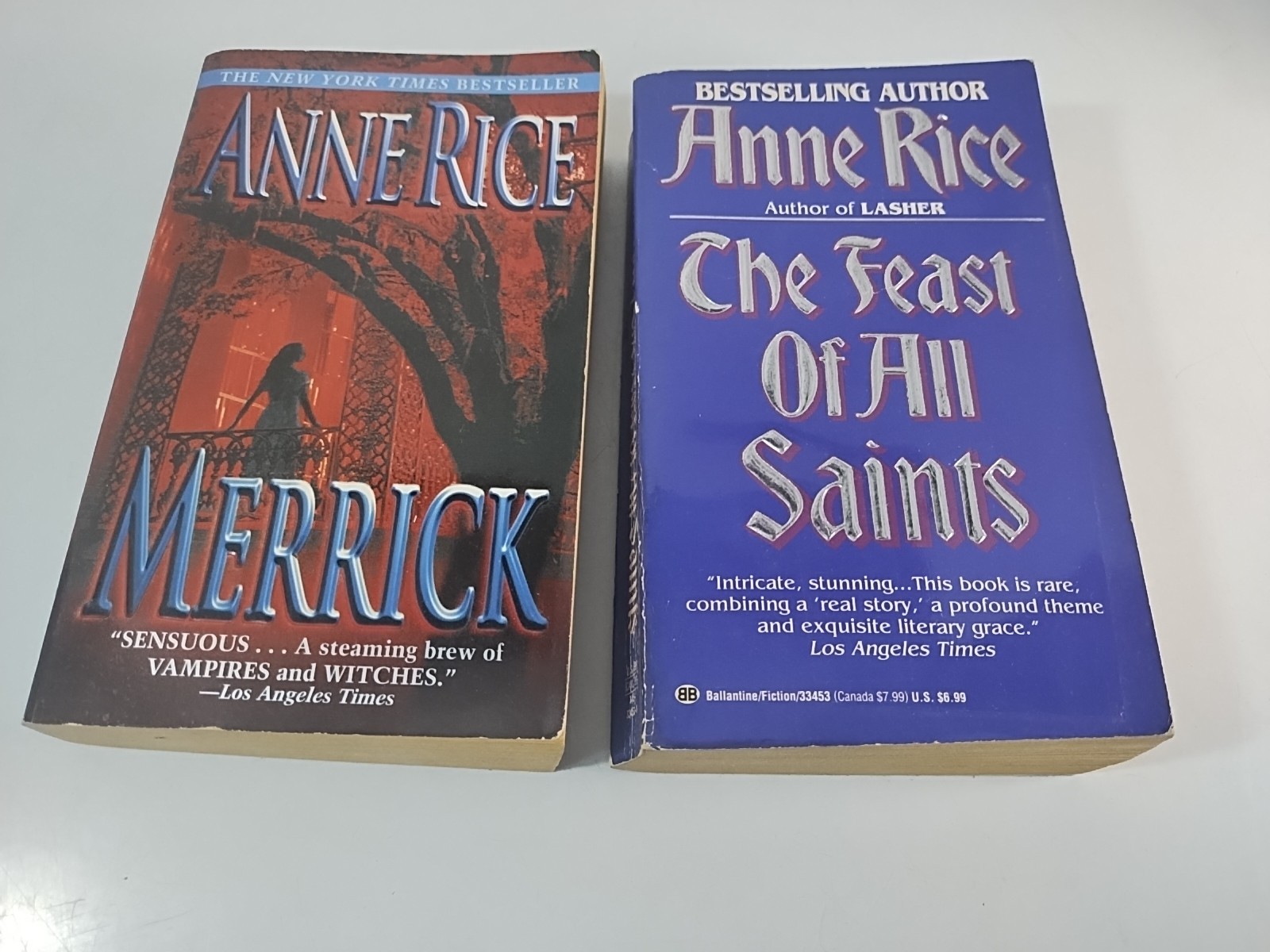 Lot Of 7 Anne Rice Vintage Paperback Books ~ Witches Vampires Gothic Horror