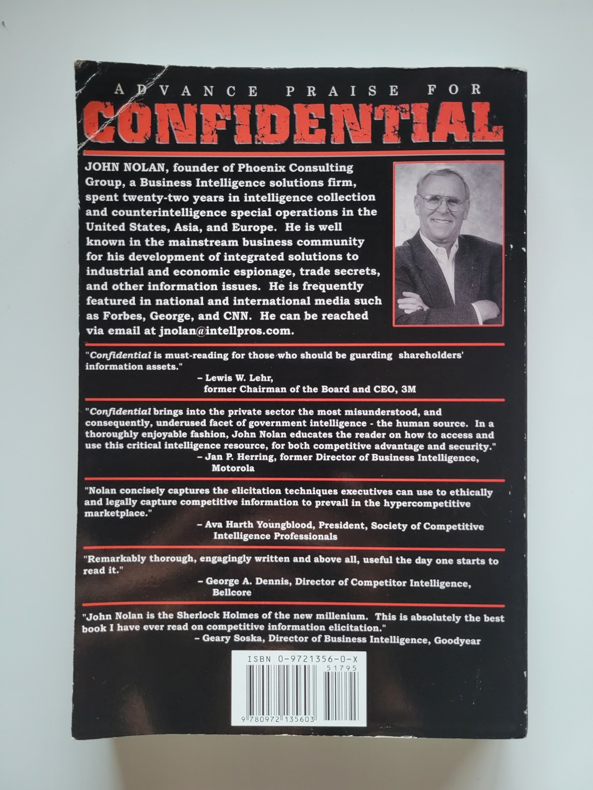 SIGNED CONFIDENTIAL JOHN NOLAN BUSINESS SECRETS GETTING THEIRS KEEPING YOURS 1ST