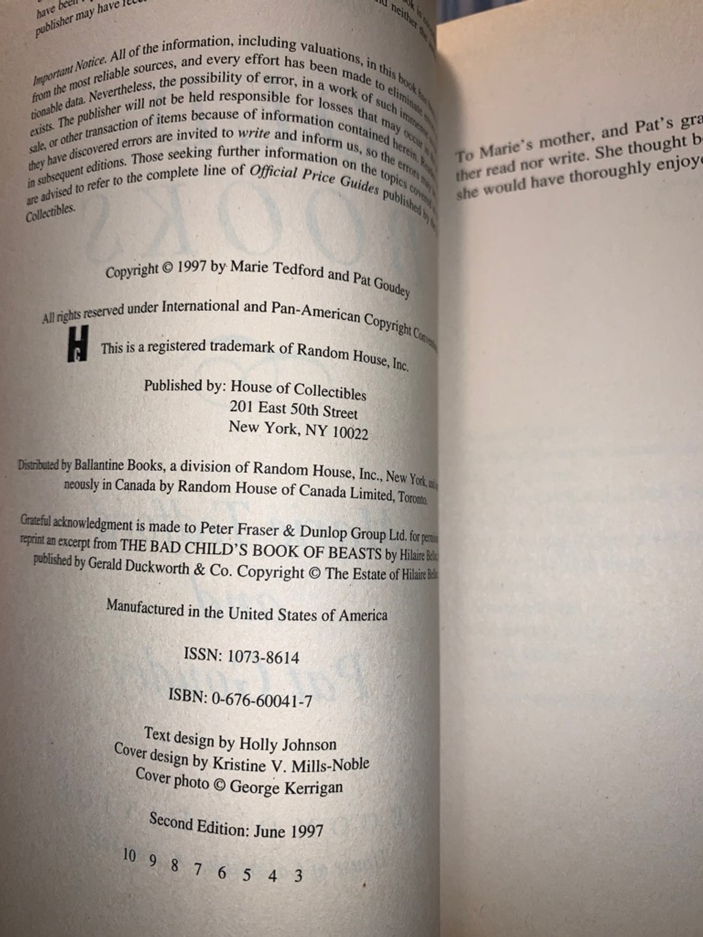 Unbranded Book Official Price Guide to Old Books 2nd edition 1997