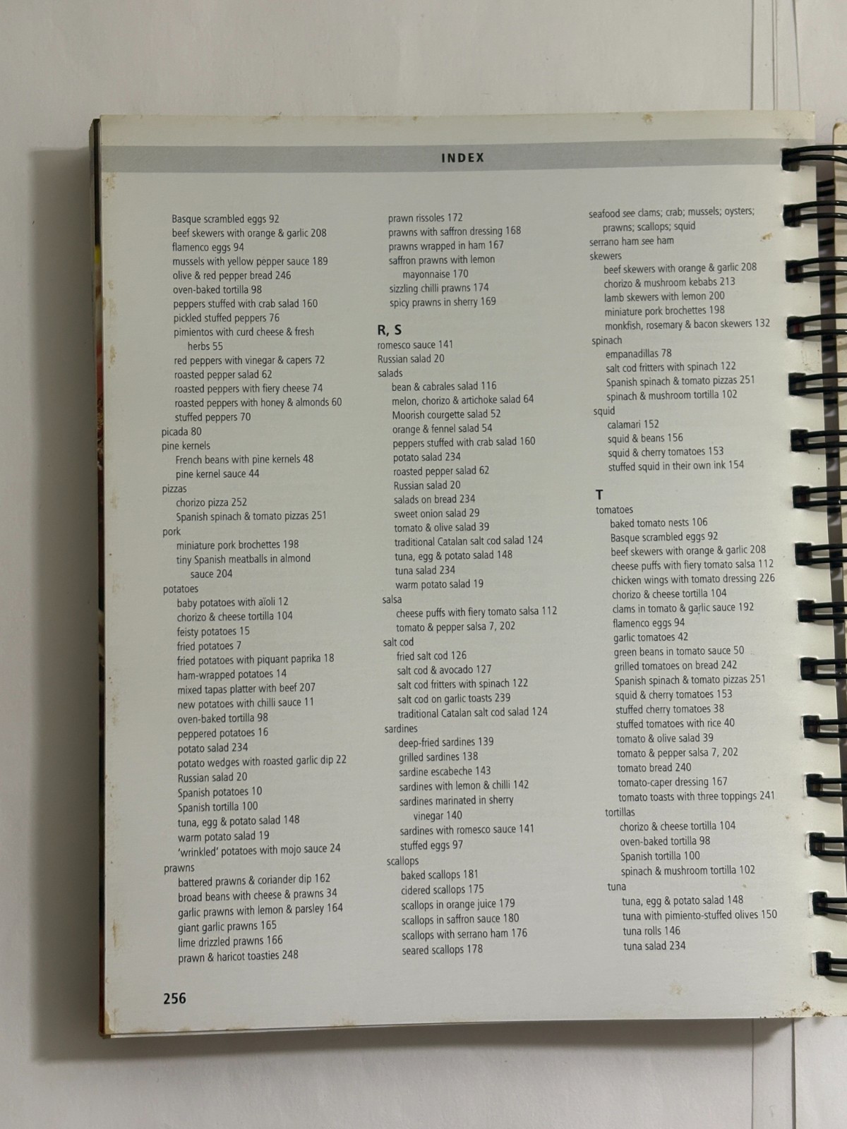 Tapas CookBook Paperback Spiral Bound No Author Collection of Spanish Recipes