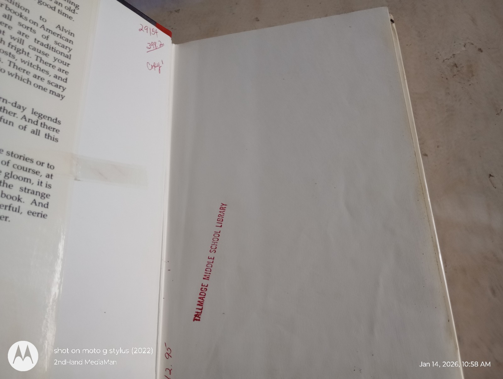 1981 1ST/9TH SCARY STORIES TO TELL IN THE DARK ALVIN SCHWARTZ HC/HARDCOVER BOOK