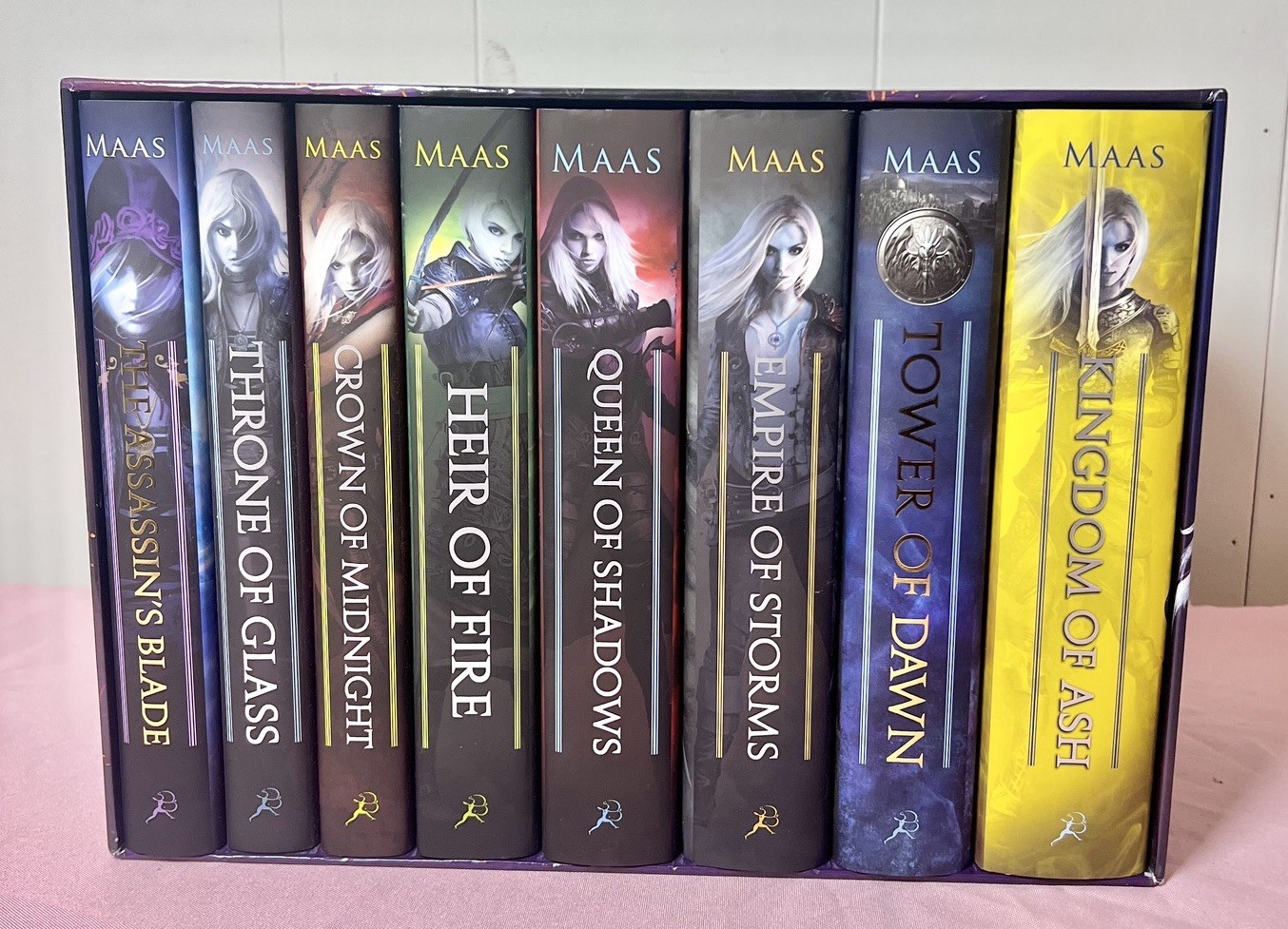 Throne of Glass Hardcover Box Set OOP Covers Complete SET + Poster