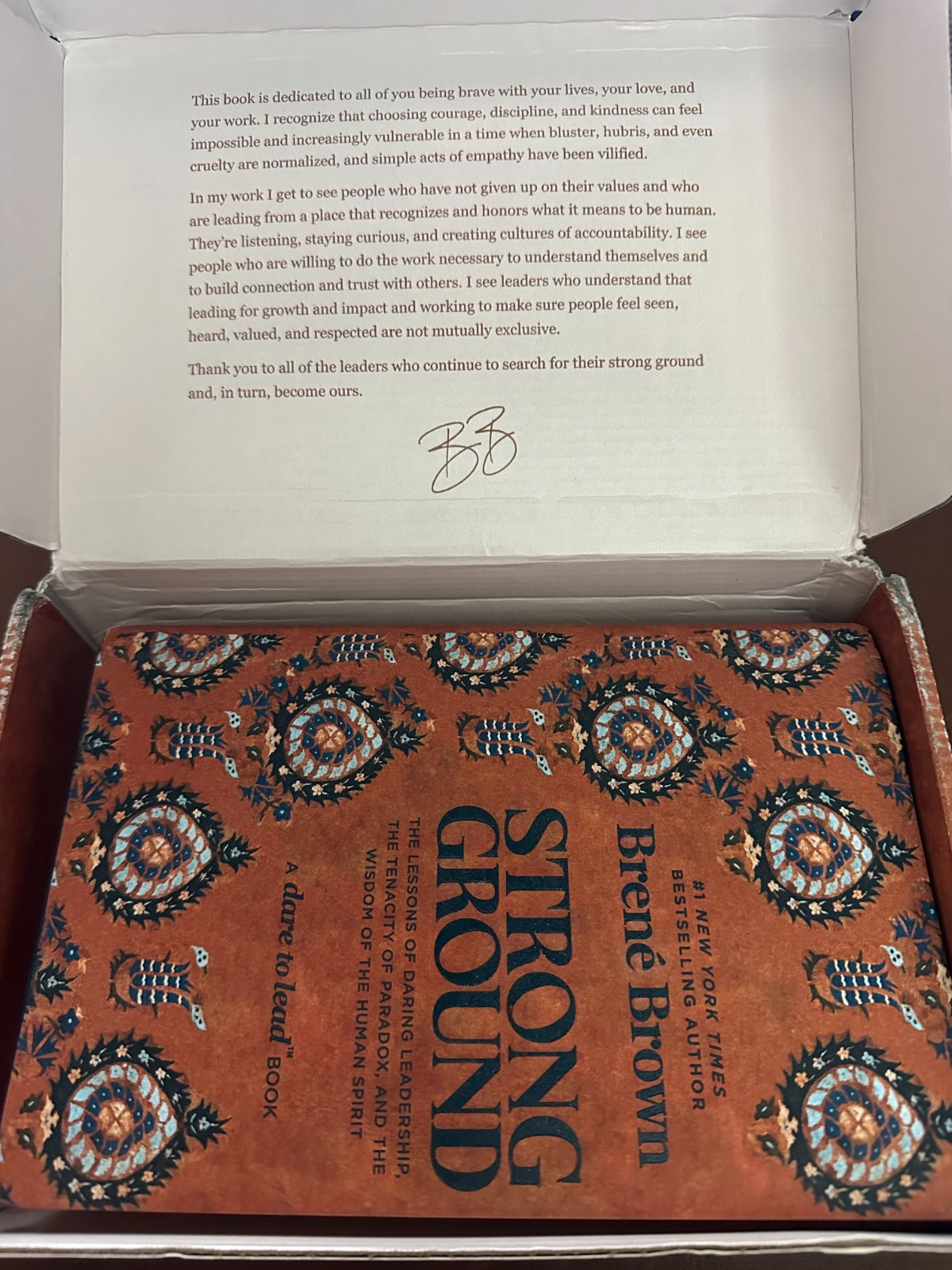 STRONG GROUND by Brene Brown SIGNED First Edition Hardcover