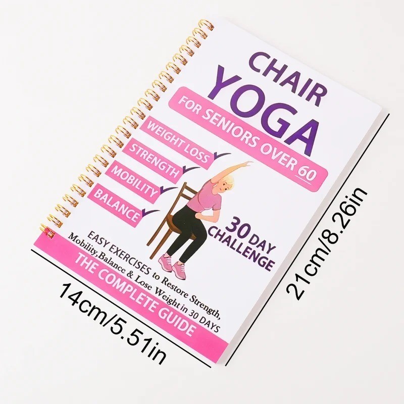 30 Day Chair Yoga Guide Book for Seniors Beginner Seated Exercise Fitness