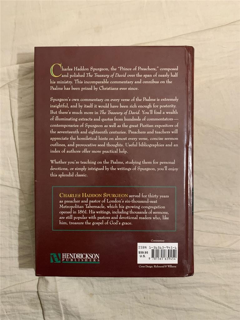 The Treasury of David Classic Reflections on the Wisdom of the Psalms