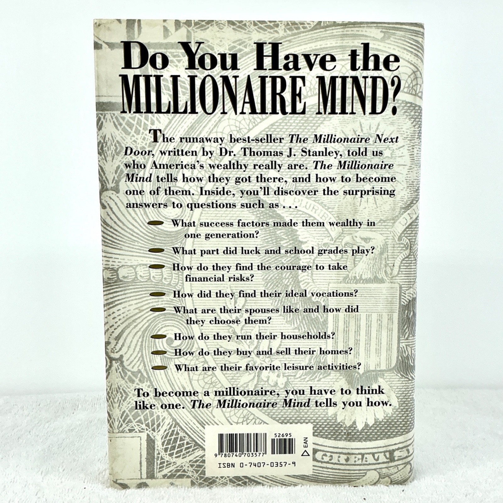 The Millionaire Mind – Thomas J. Stanley – 2000 Andrews McMeel Publishing