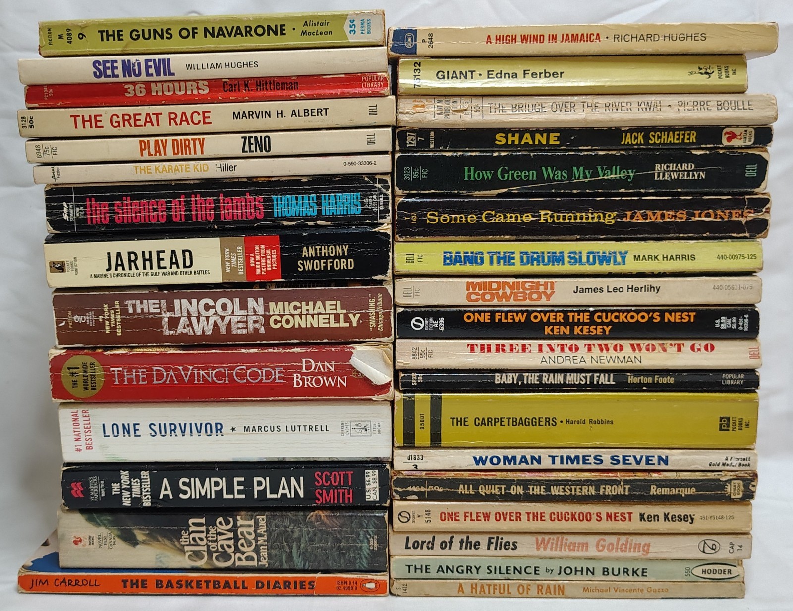 Paperback Book Lot Of 32 Movie Tie-Ins Adaptations From 1950s Thru 2000s