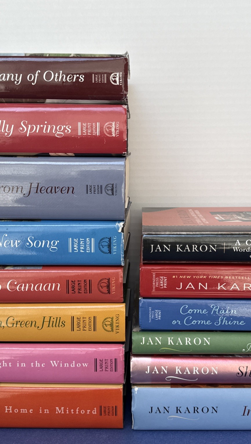 Lot Of 14 ~ Hardcover Books ~ Jan Karon ~ ALL LARGE PRINT ~ AT HOME IN MITFORD