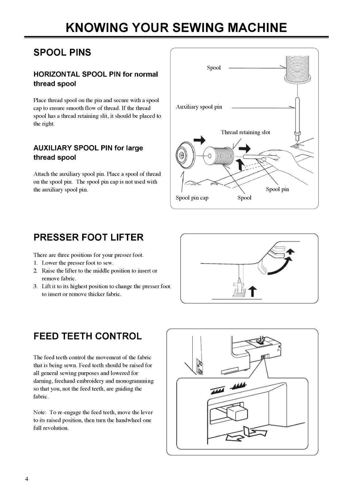 SINGER SC220 Sewing Machine User Manual Operation Guide [DURABLE BINDING]