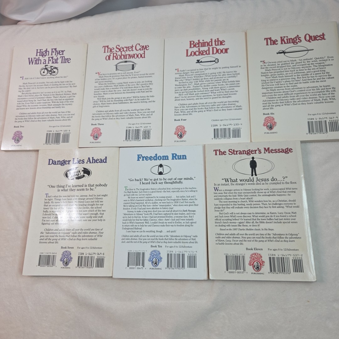 7 Adventures in Odyssey Series by MuCusker, Paul Paperback Lot of 7 Vintage