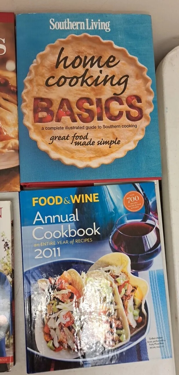 HC Cookbooks Lot Of 8. Christmas, Food & Wine, Southern Living, More #6.6.9