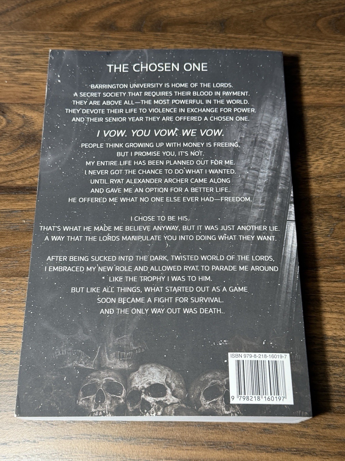 The Ritual Paperback Book by Shantel Tessier A Dark College Romance GUC