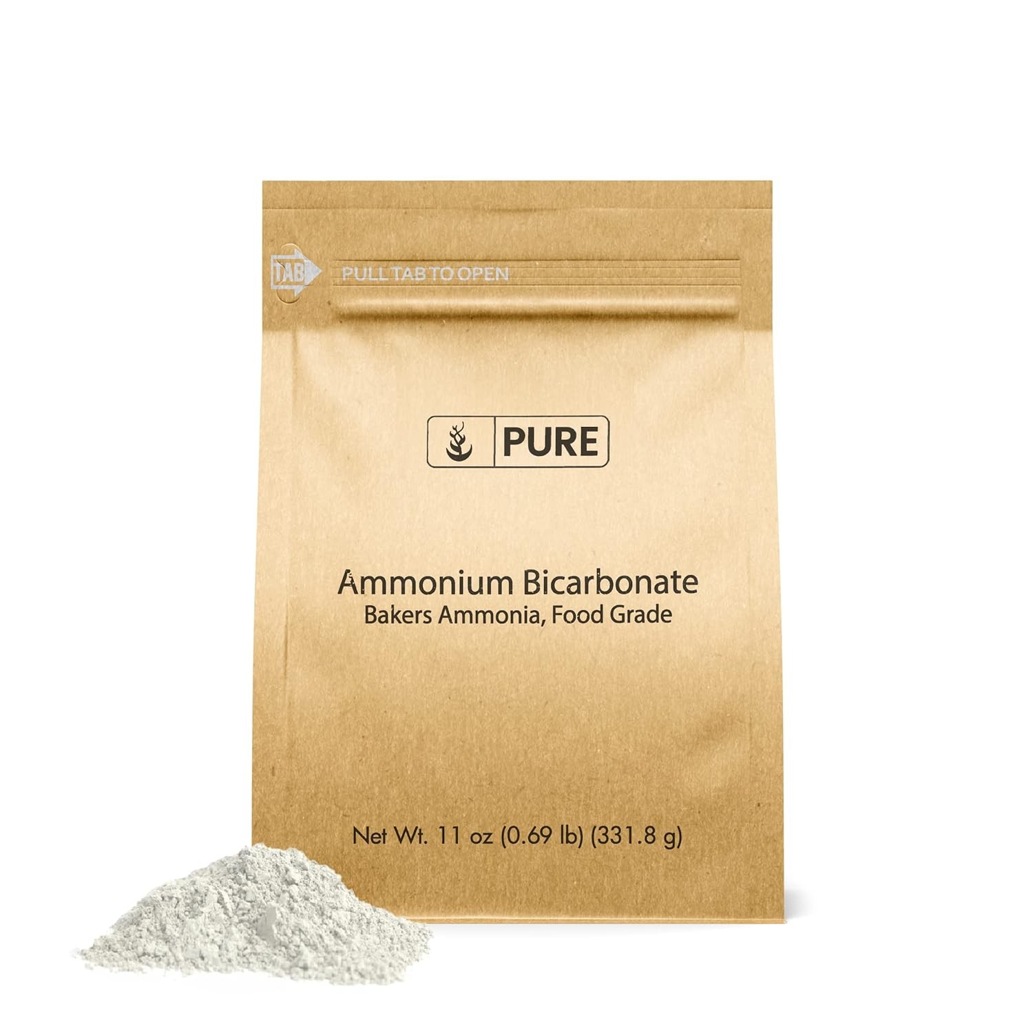 Pure Original Ingredients Ammonium Bicarbonate (2lb) Baker’s Ammonia, Traditiona