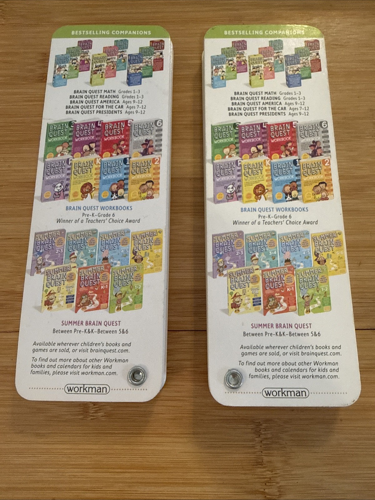 Brain Quest Ages 2-3 My First Deck 1 & 2 350 Questions To Build Skill 4th Ed.
