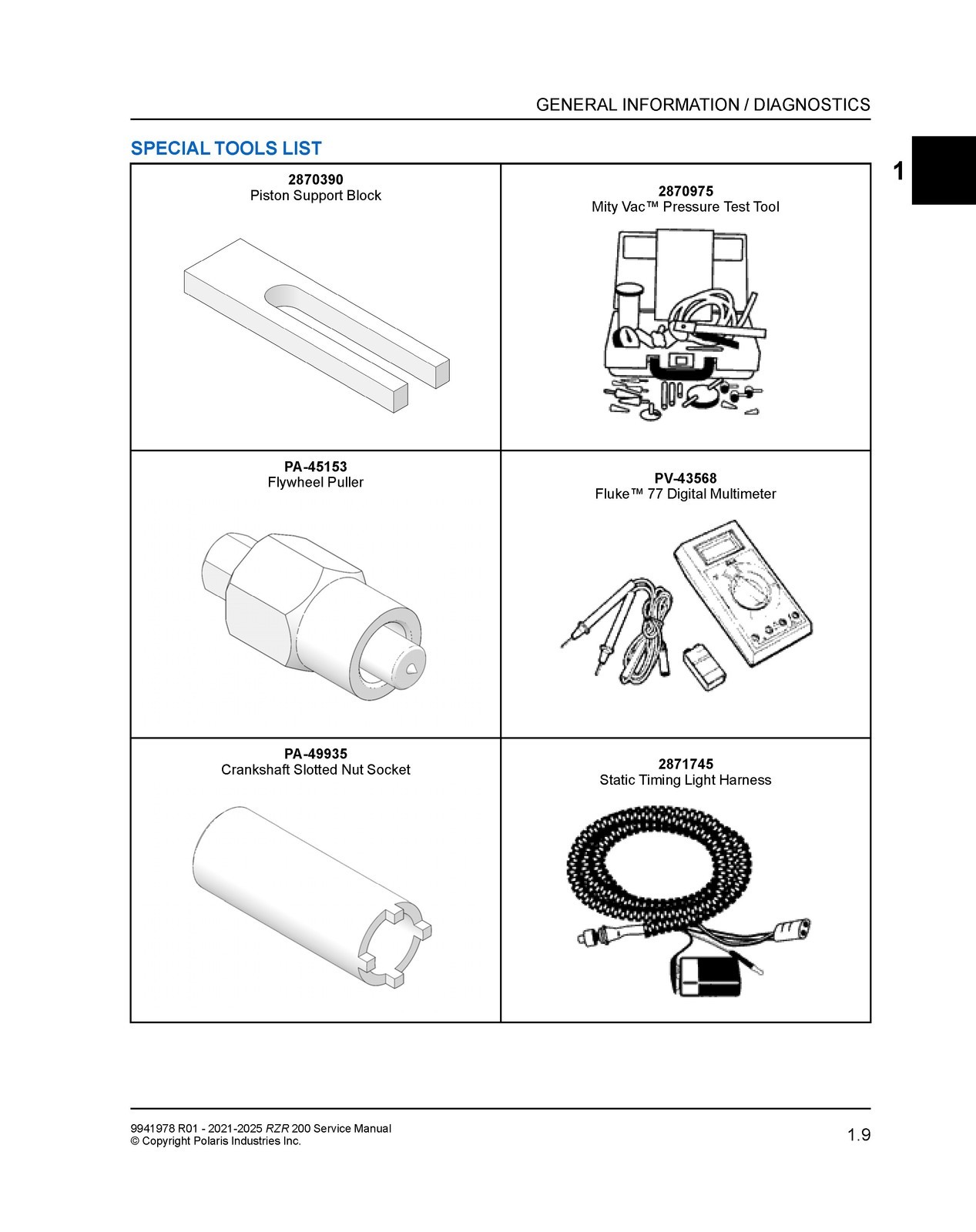 POLARIS RZR 200 Service Manual 2021-2025, TOUGH BINDING – ROBUST FRONT & BACK