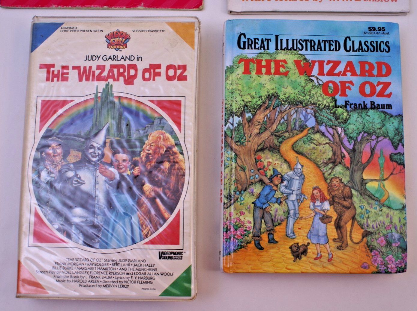 5 WIZARD OF OZ BOOKS & VHS – VINTAGE ORIGINALS