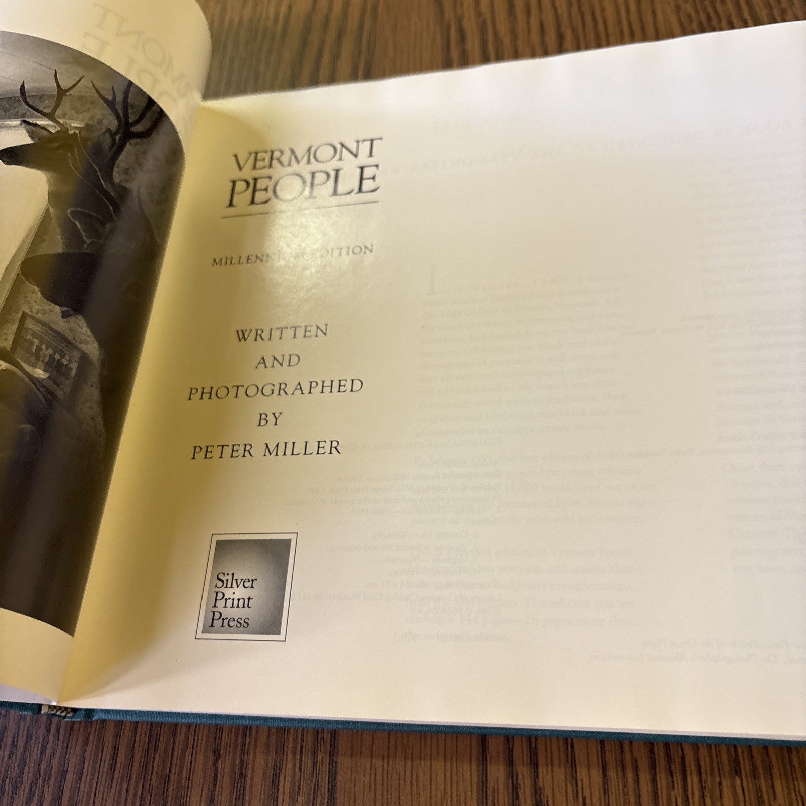 Vermont People : Millennium Edition by Peter Miller (1998, Hardcover) Signed!