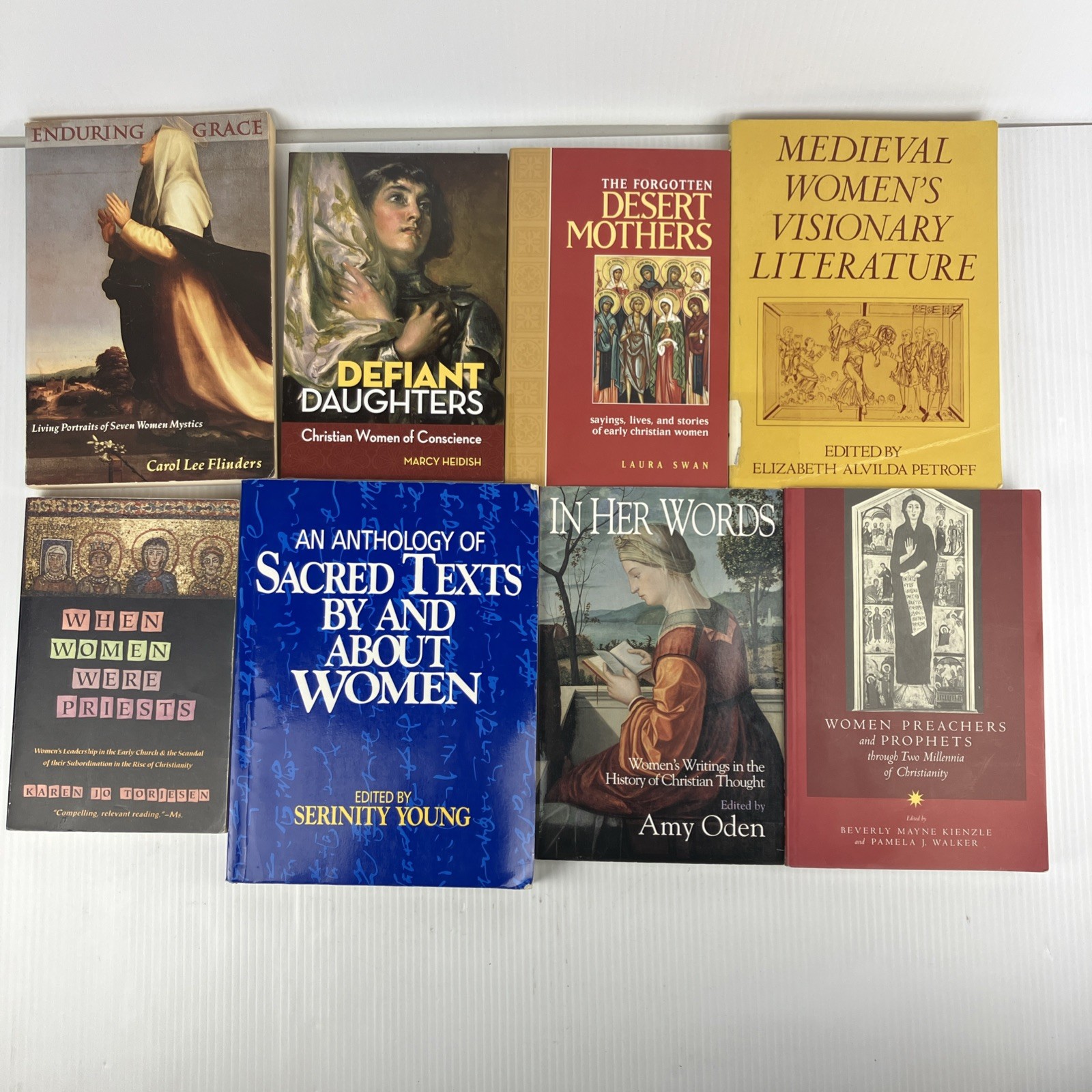 Lot of 14 books on Women in Christian History and Church mystics feminist early