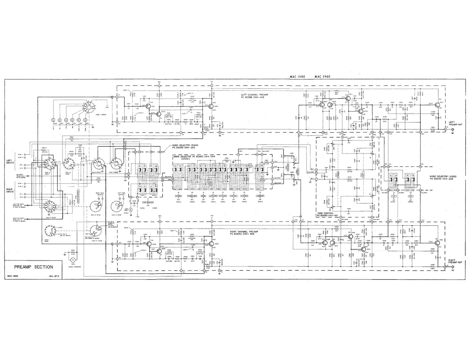 MCINTOSH MAC 1900 AM FM Stereo Receiver Service Information Manual – WIRE BIND