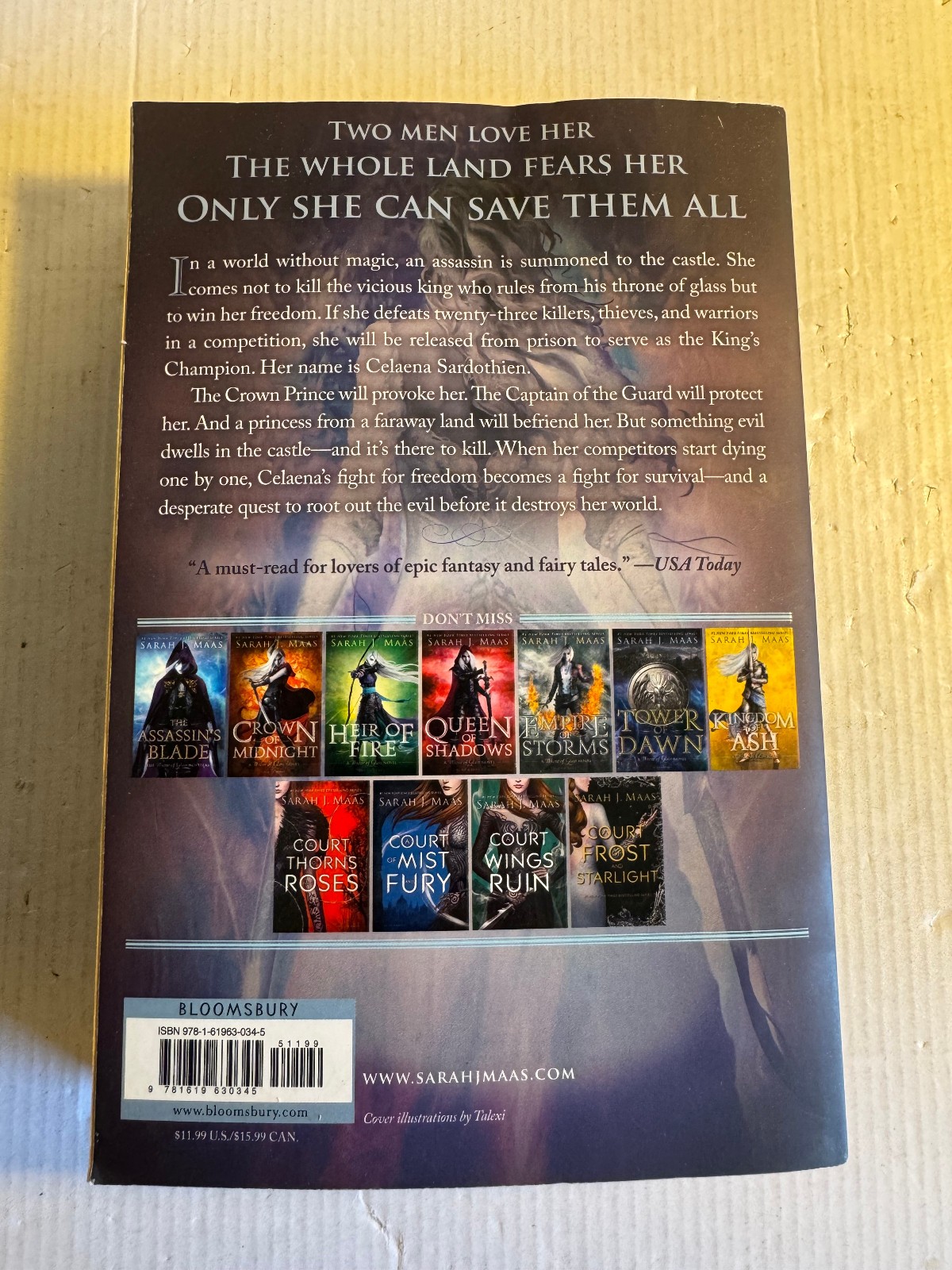 Throne of Glass Sarah J Maas Original OOP Cover Very Good Paperback 2013