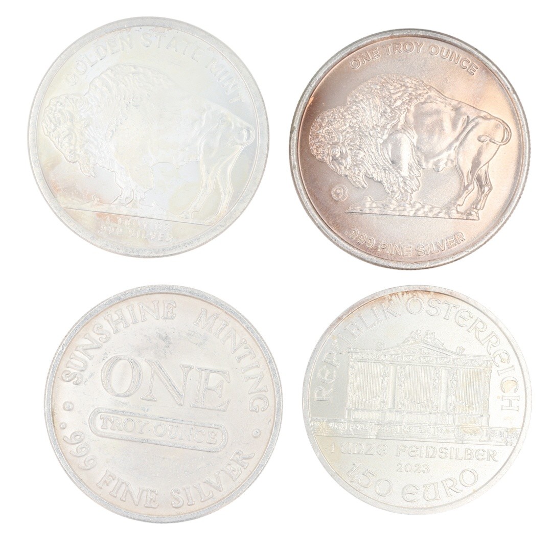 Assorted 1 oz .999 Fine Silver Rounds Variety Collection Set of 11 Rounds