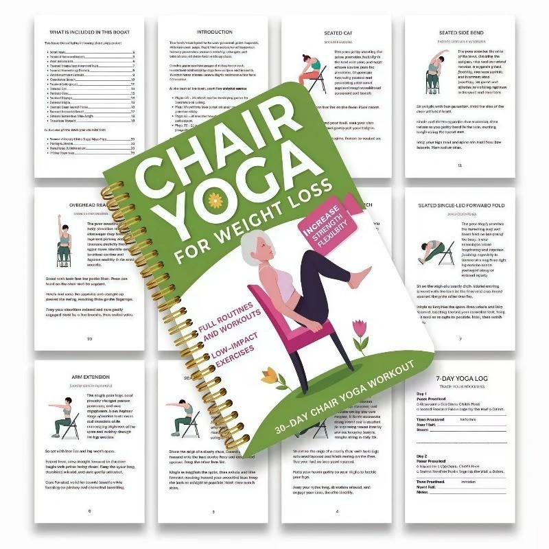 30 Day Chair Yoga Guide for Seniors Over 60 Strength Balance Book