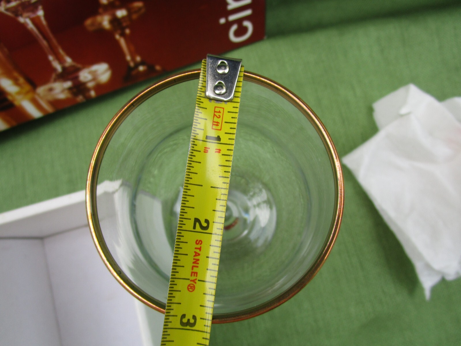CIRCLEWEAR TULIP GOLD COLLECTION STYLE# 20601 FOUR 10 OZ.WINE GLASSES NIB