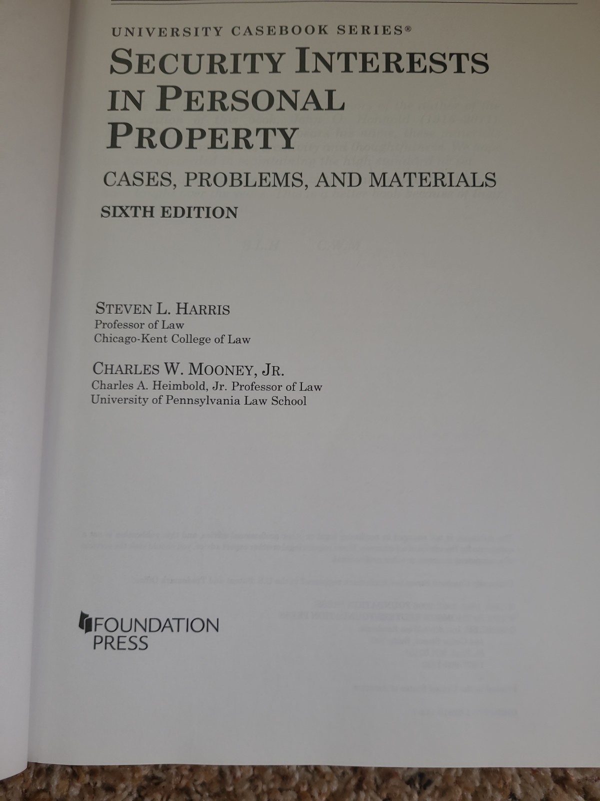 Security Interests in Personal Property, Cases, Problems and Materials hc 2016