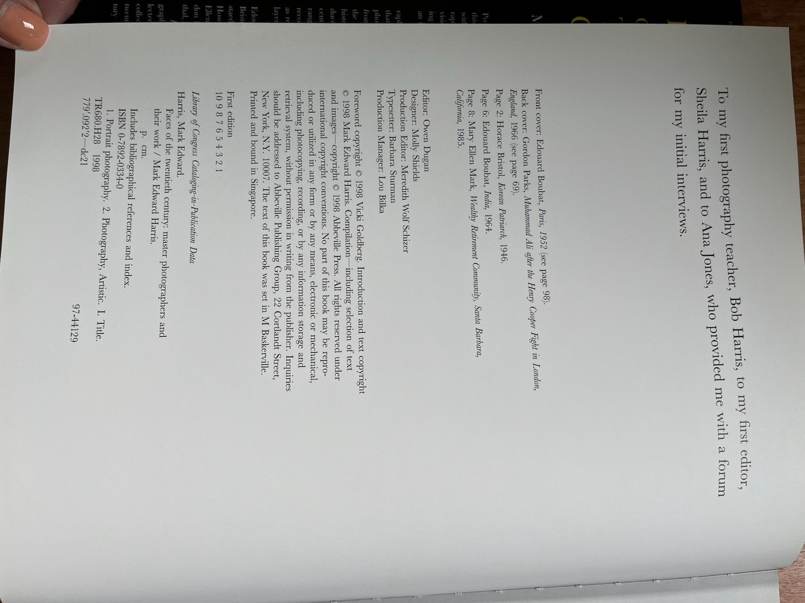 Faces of the Twentieth Century: Master Photographers and Their Work (1998, HCDJ)