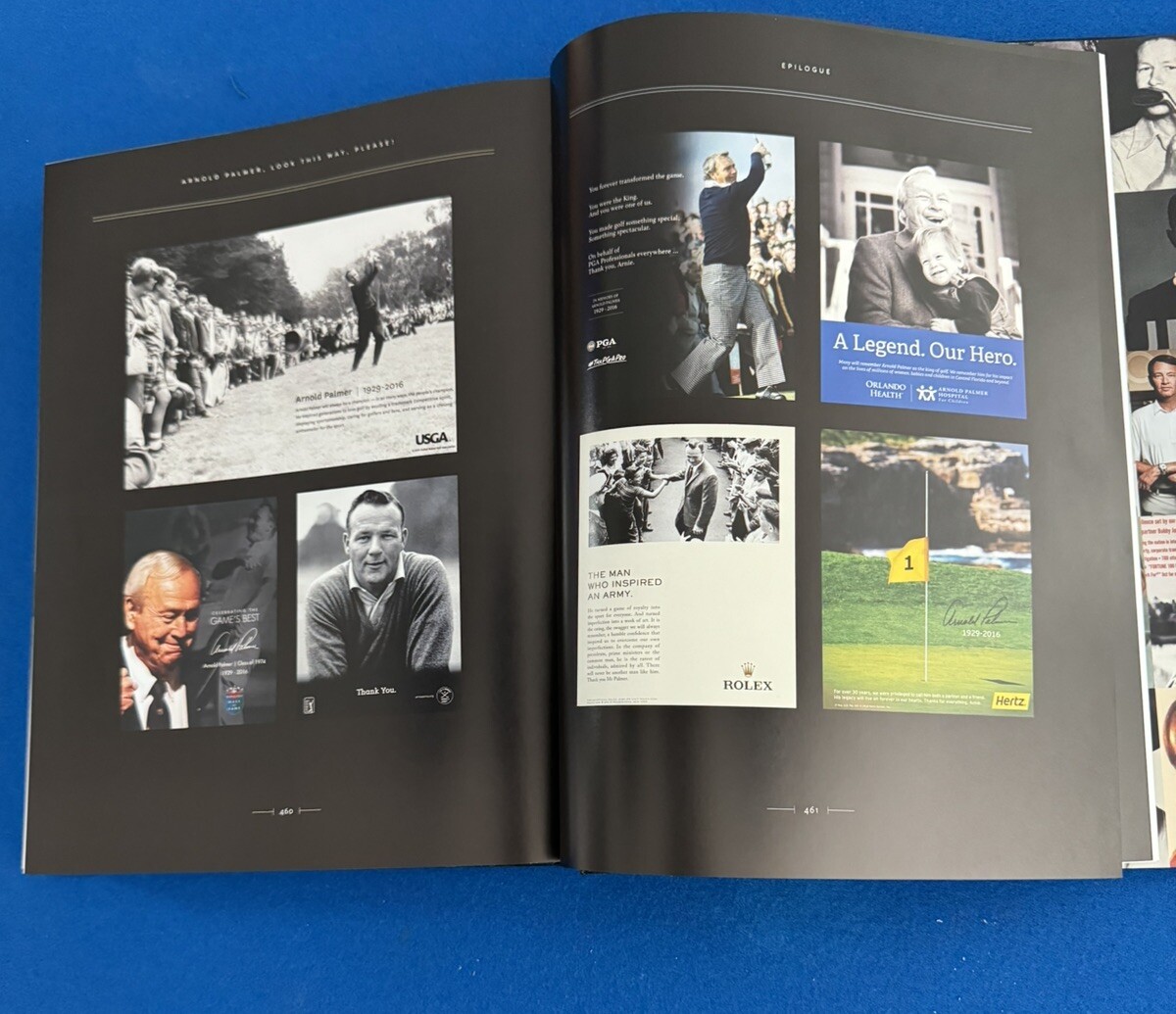 ARNOLD PALMER, LOOK THIS WAY PLEASE! 120 YEARS OF GOLFERS ADVERTISING – 14”x11”