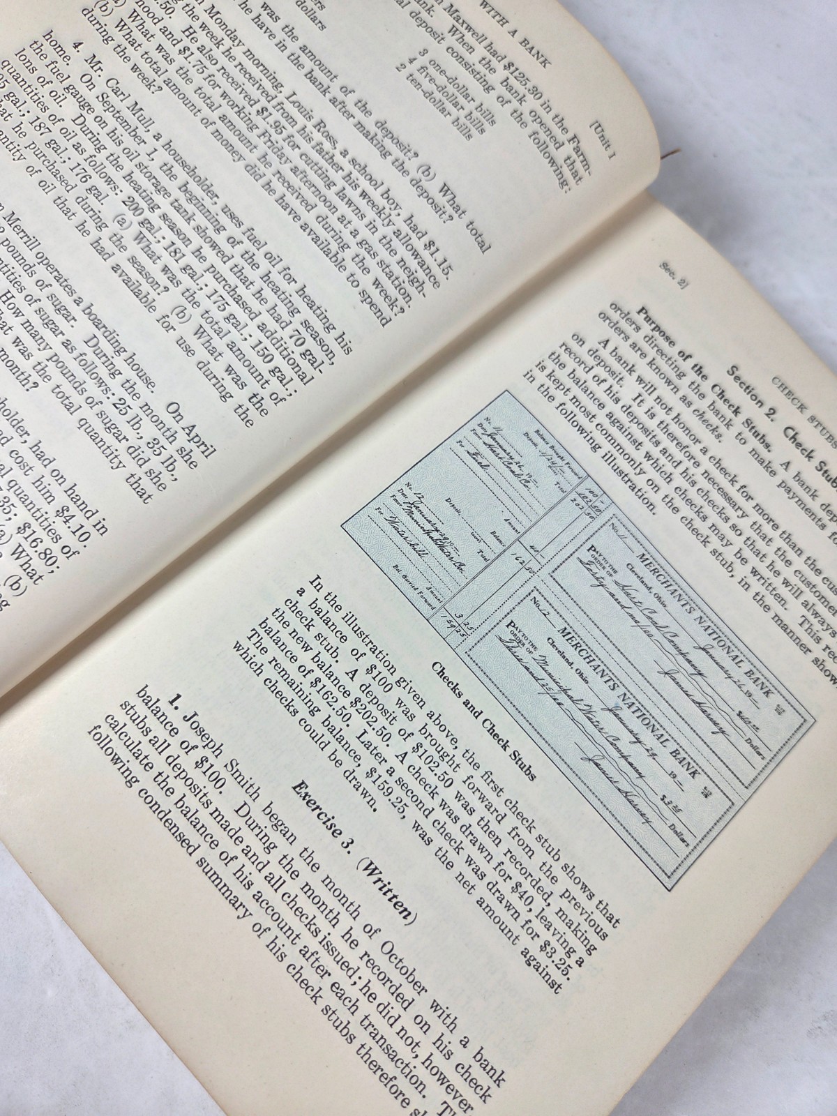 1948 Applied Business Arithmetic Curry Piper School Text Book HC Fifth Edition