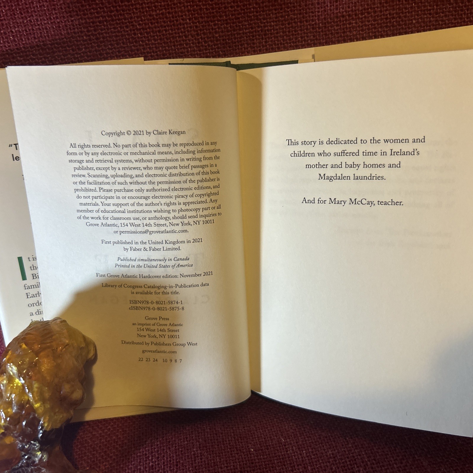 Small Things Like by Claire Keegan, Like New HC from NonSmoking Home, Oprah BC