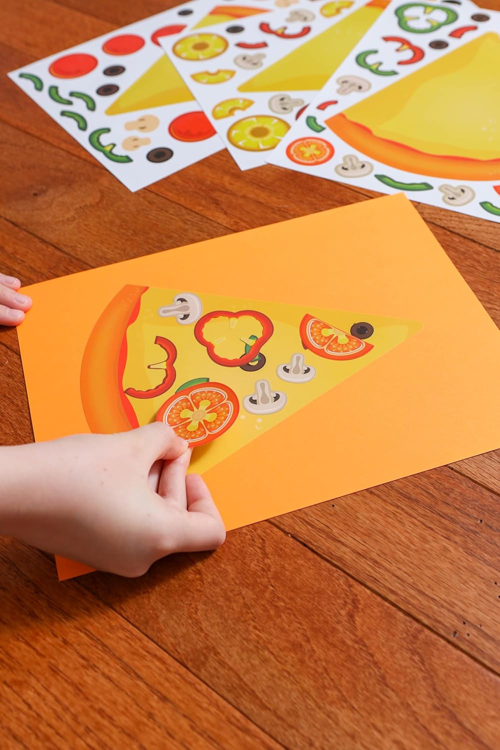 24 Pizza Stickers for Kids (Large 8.5 X 11 Inches) – Ages 3+