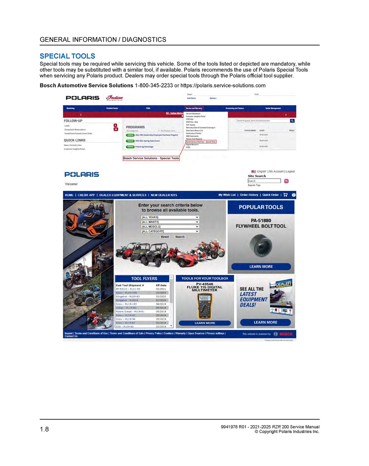 POLARIS RZR 200 Service Manual 2021-2025, TOUGH BINDING – ROBUST FRONT & BACK