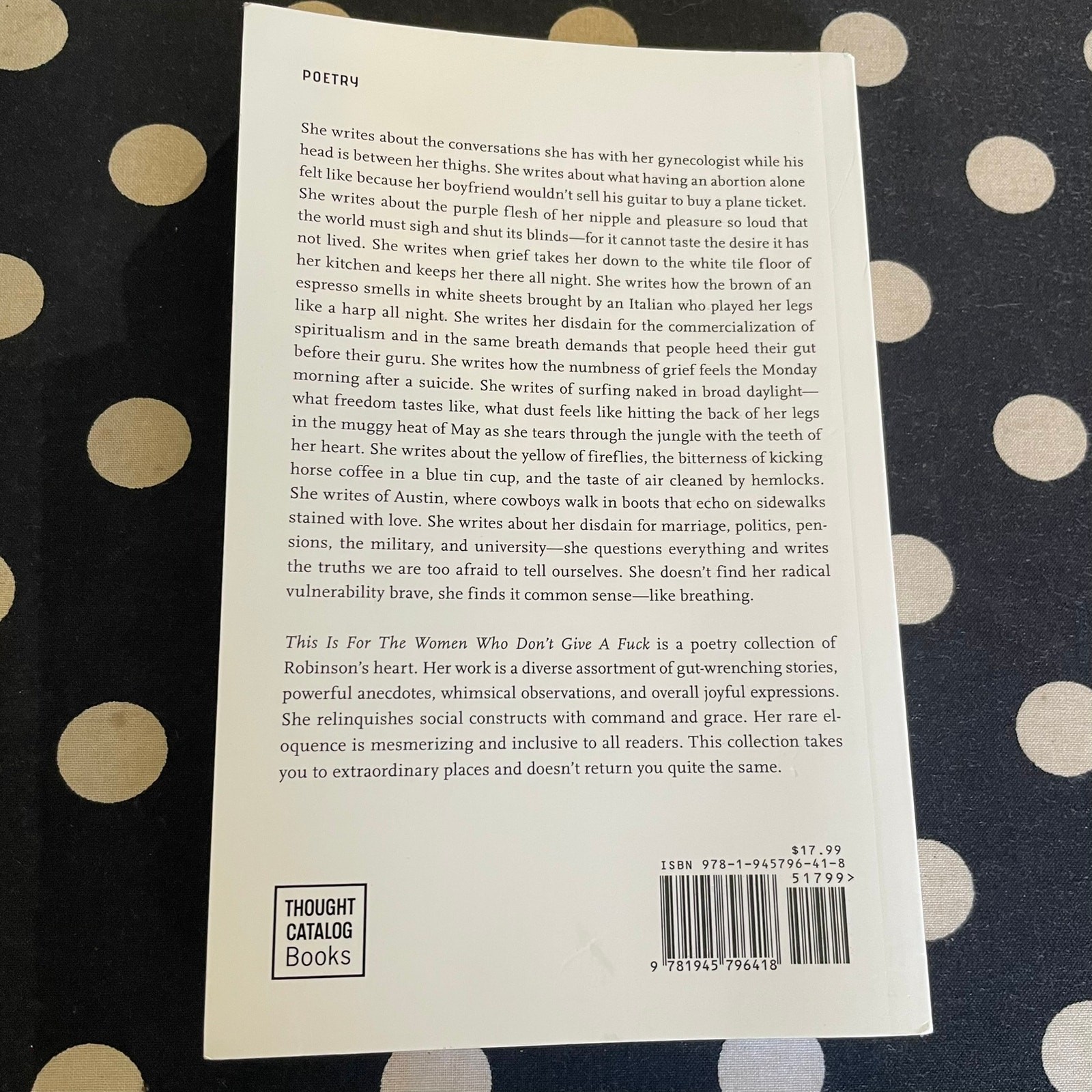 This Is For The Women Who Don’t Give A Fuck by Janne Robinson 2017 POETRY