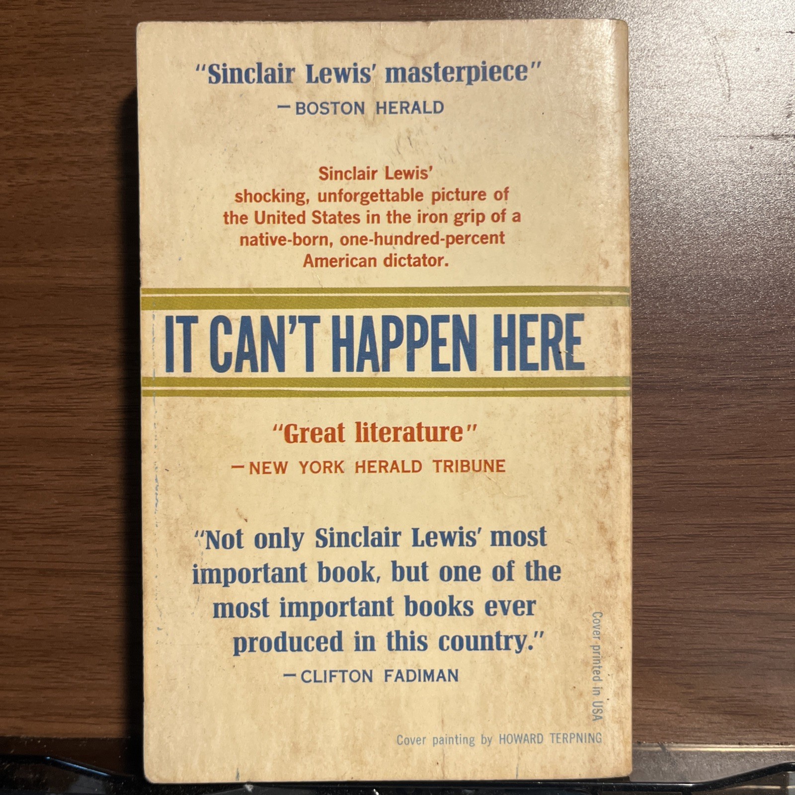 It Can’t Happen Here Sinclair Lewis Vintage Paperback 1st Dell Printing 1961