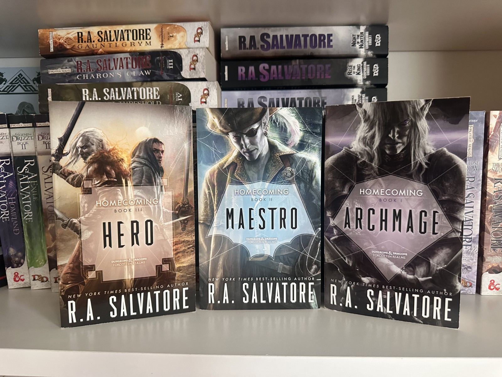 R.A. Salvatore – 30 books, incl The Legend of Drizzt 1-10, Neverwinter 1-3, more