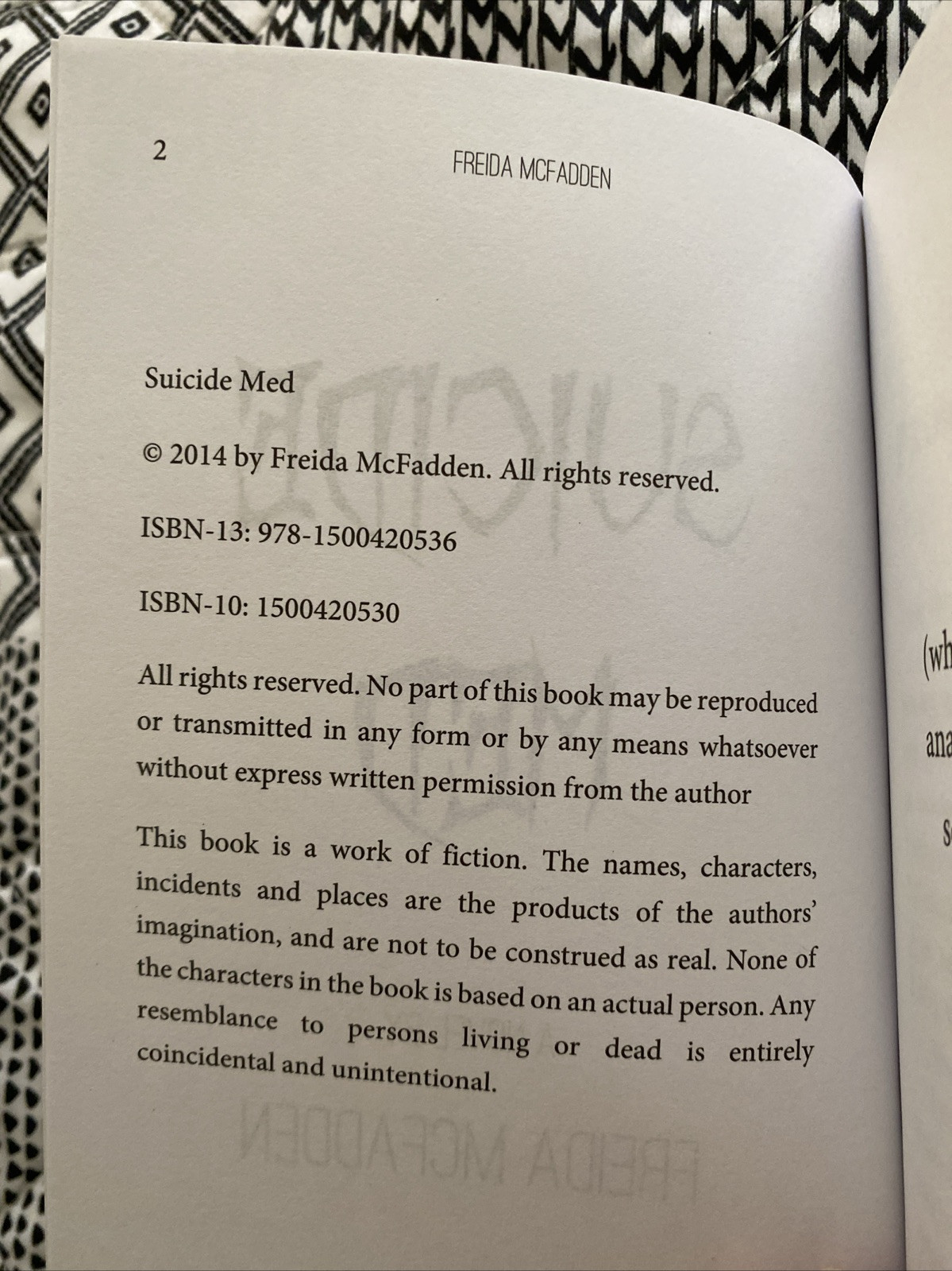 Suicide Med by Freida McFadden (2014, Trade Paperback)