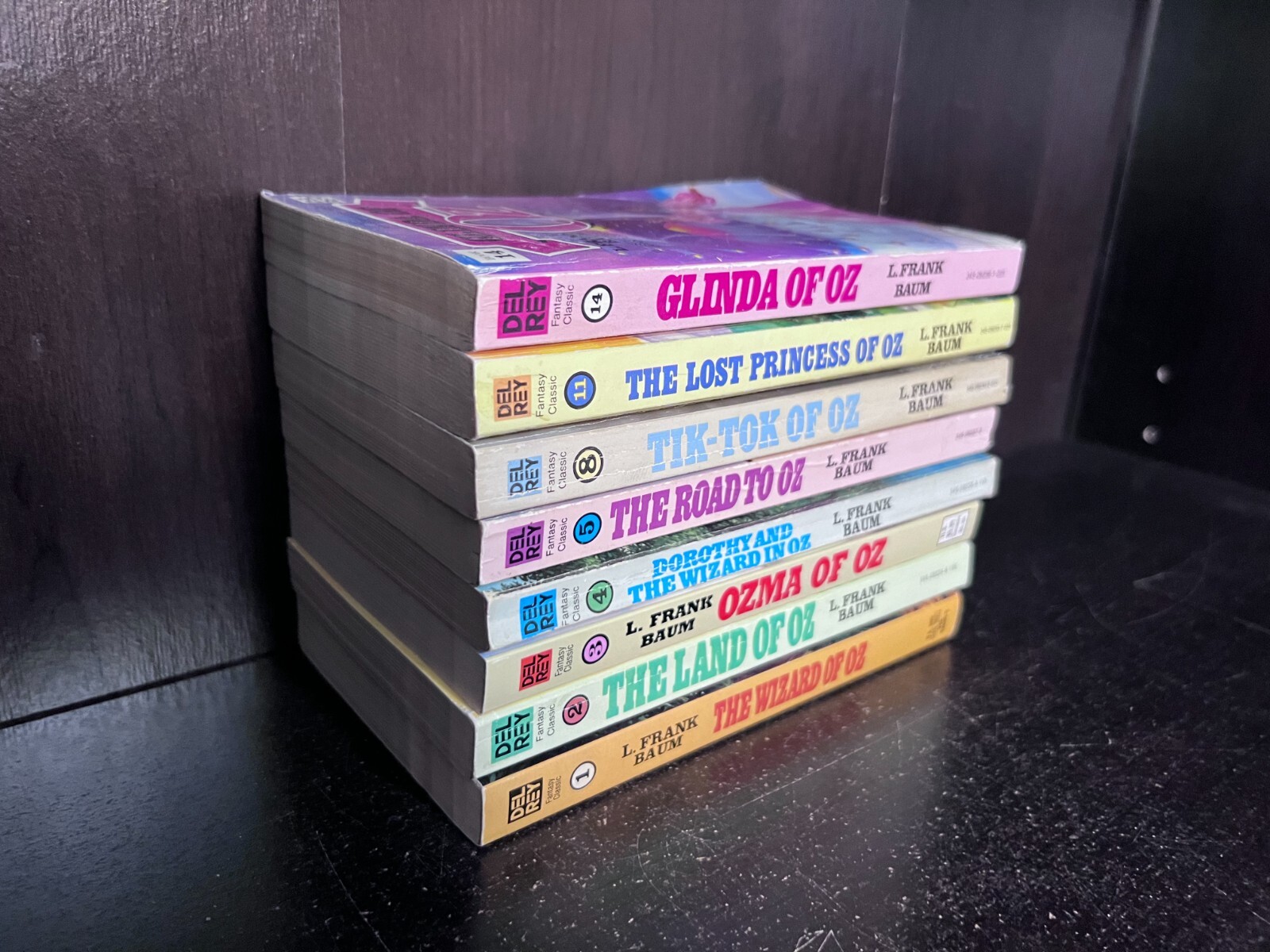 Lot 8 L. Frank Baum Wizard of Oz Del Rey PB ~Land of Oz, Ozma, Road to Oz~1-5++